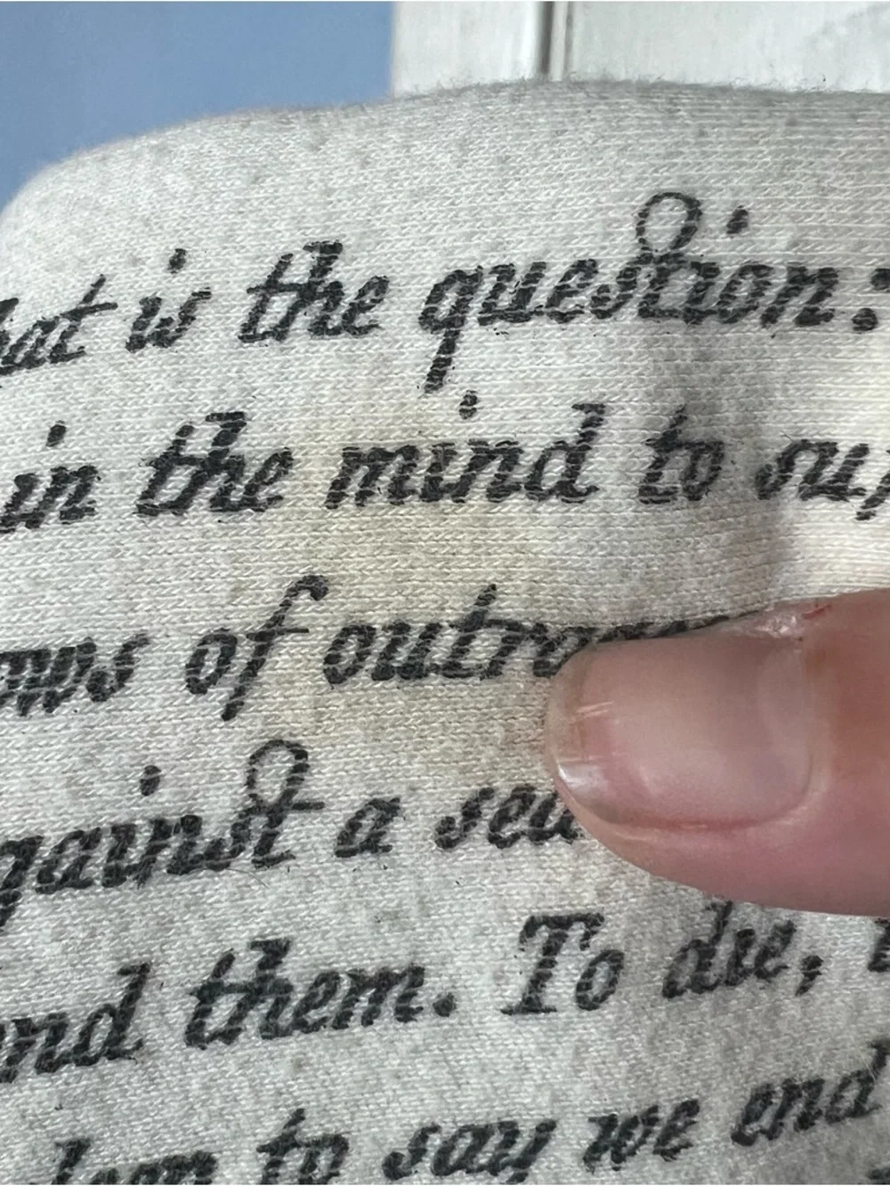 Storiarts Hamlet Shakespeare Literary Infinity Book Scarf Cream Black‎ Cotton